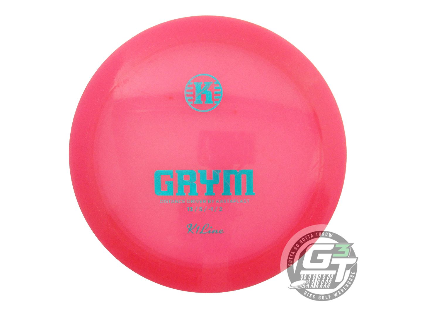 USED Kastaplast K1 Grym 175g Pink Teal Foil Distance Driver Golf Disc