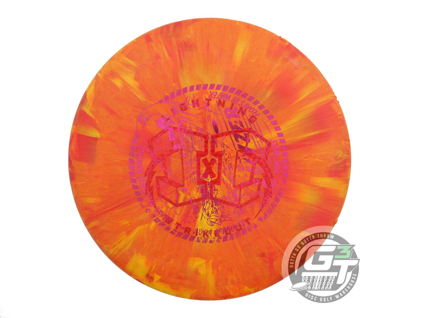 USED Lightning X-OUT Standard #3 Hyzer 174g Orange Midrange Golf Disc