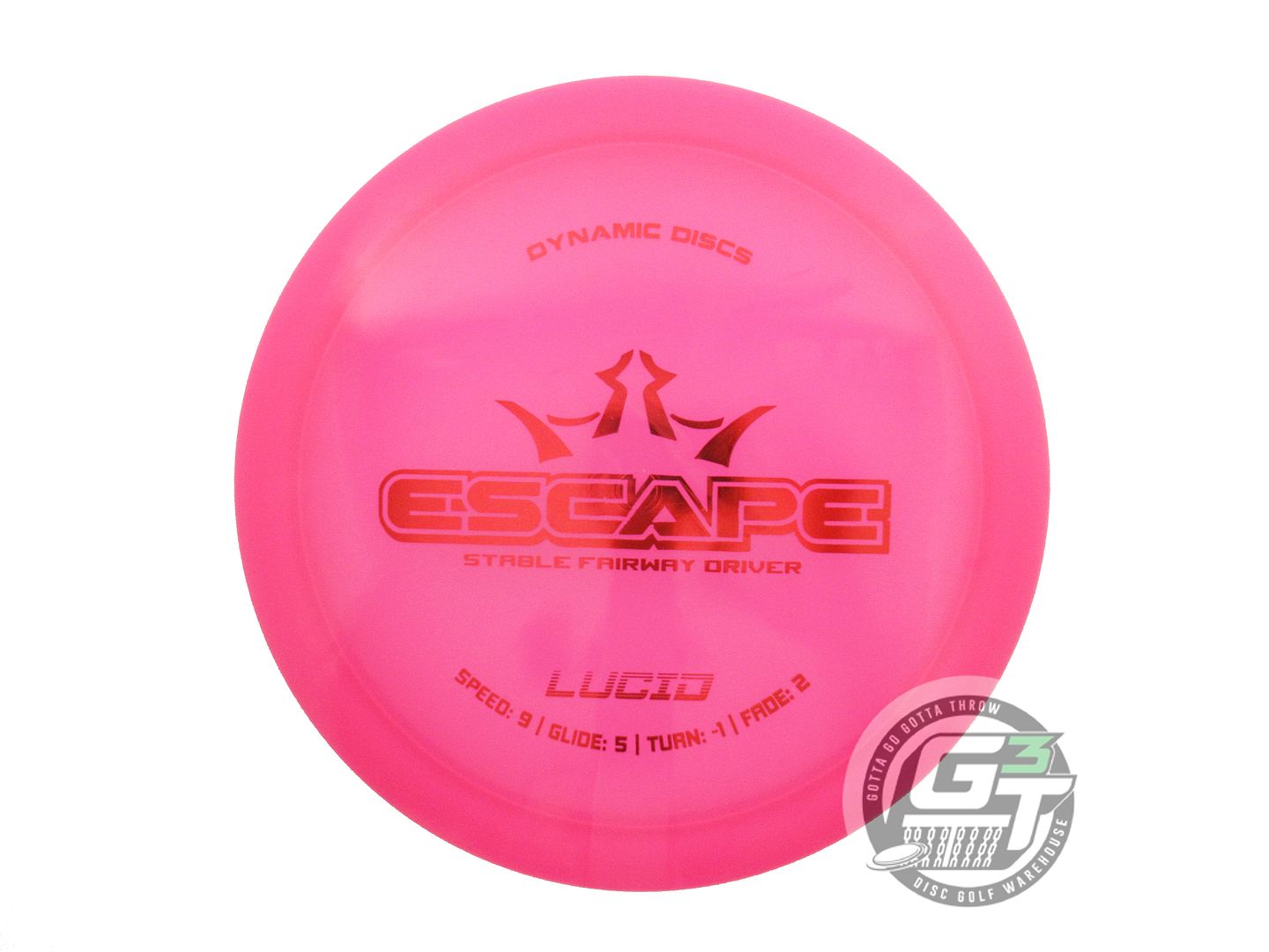 USED Dynamic Discs Lucid Escape 171g Pink Red Foil Fairway Driver Golf Disc