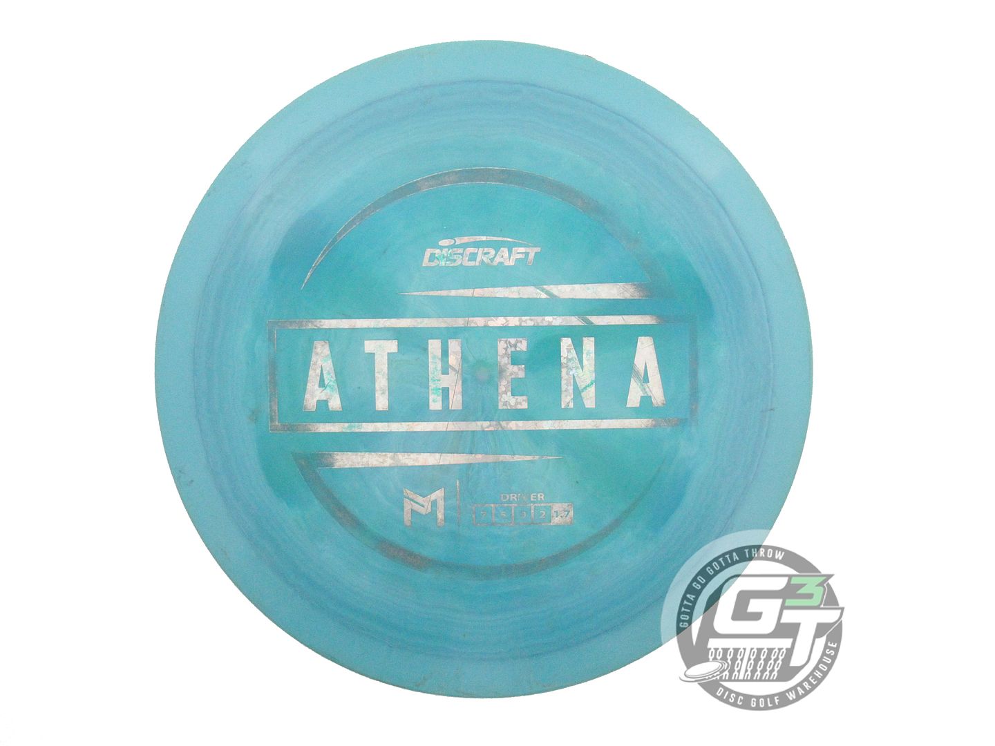 USED Discraft [McBETH] ESP Athena 171g Teal-Green Shamrock Foil Driver Golf Disc