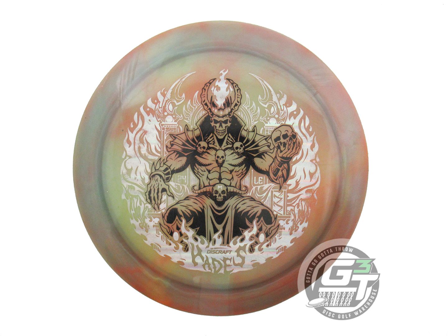 USED Discraft [LEDGESTONE] Swirly Z Hades 172g Orange-Lime Driver Golf Disc