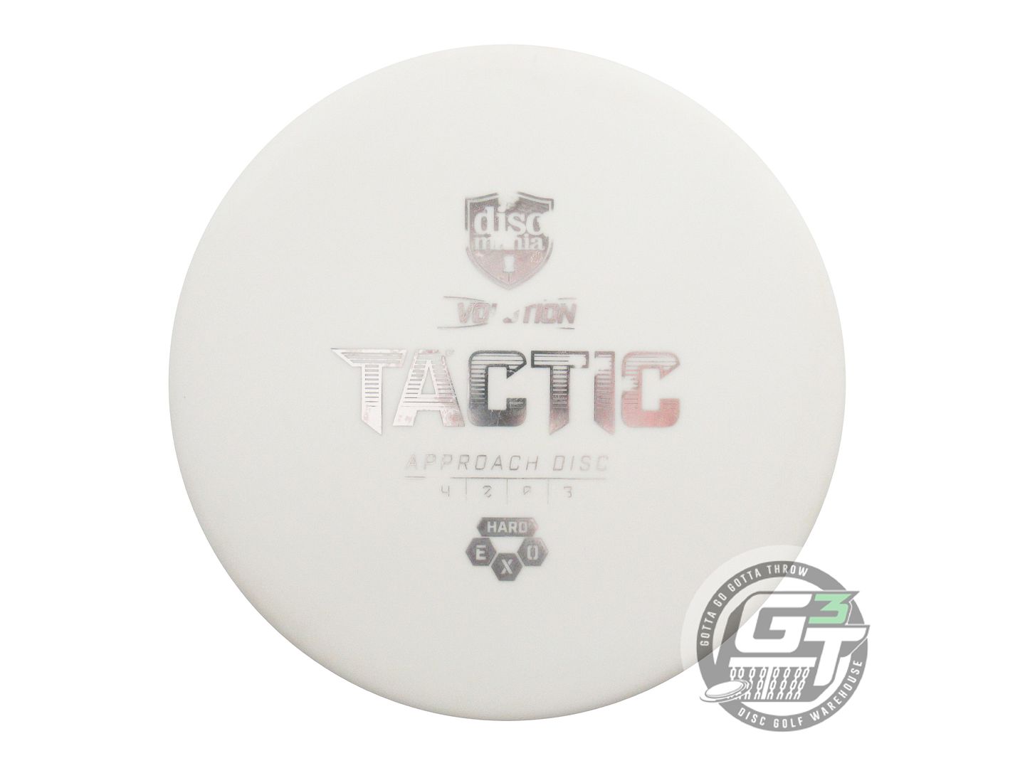 USED DiscMania EXO Hard Tactic 176g White Silver Foil Putter Golf Disc