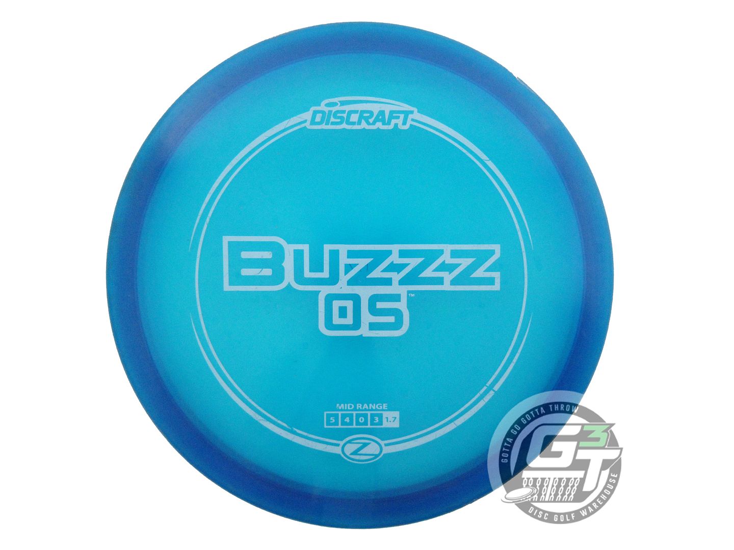 USED Discraft Z Buzzz OS 177g Blue Sky Blue Stamp Midrange Golf Disc