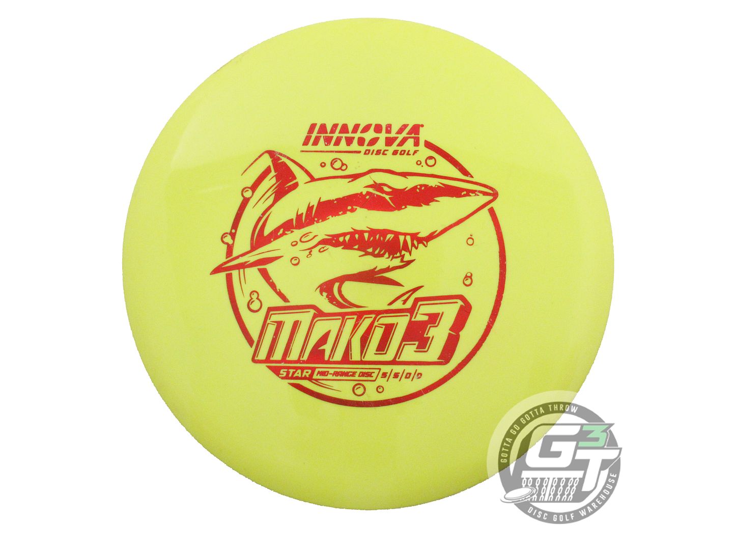 USED Innova Star Mako3 177g Yellow Red Holo Foil Midrange Golf Disc
