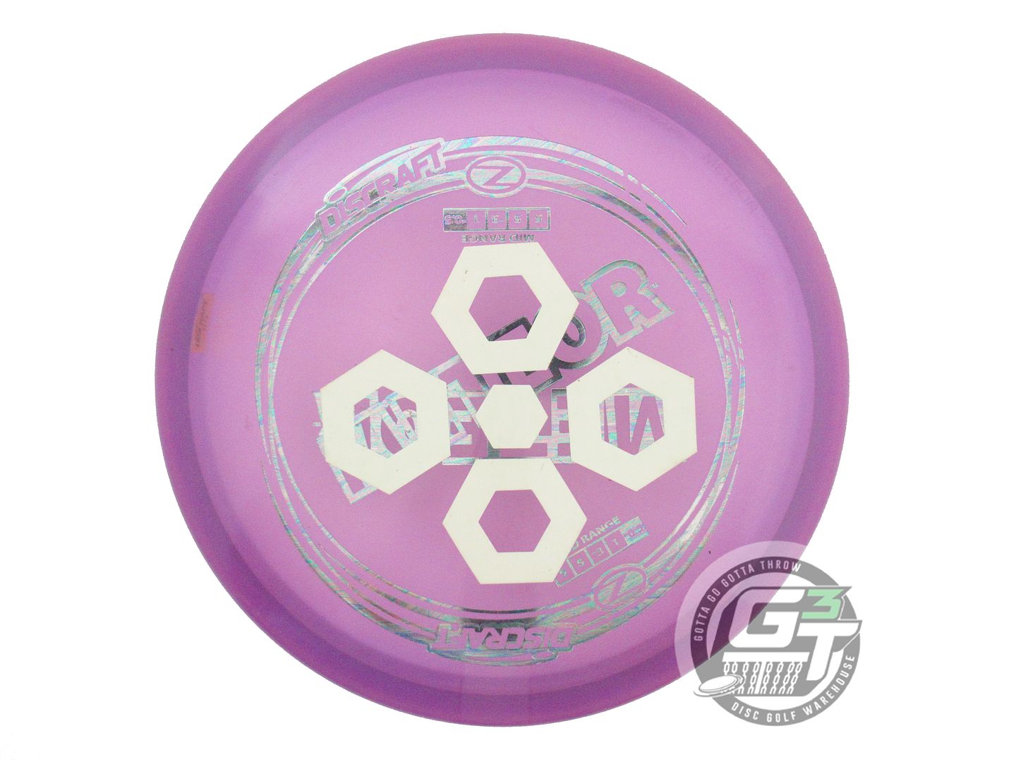 USED Discraft X-OUT Z Meteor 180g Purple Midrange Golf Disc