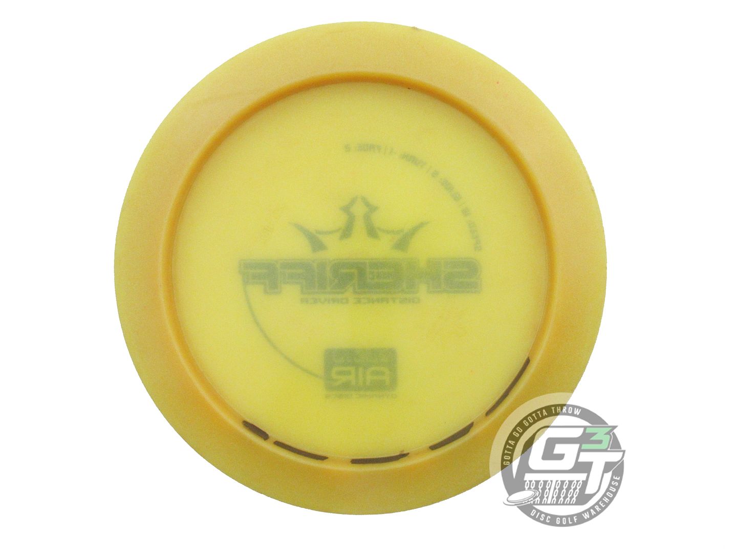 USED Dynamic Discs Lucid AIR Sheriff 165g Yellow Black Stamp Driver Disc