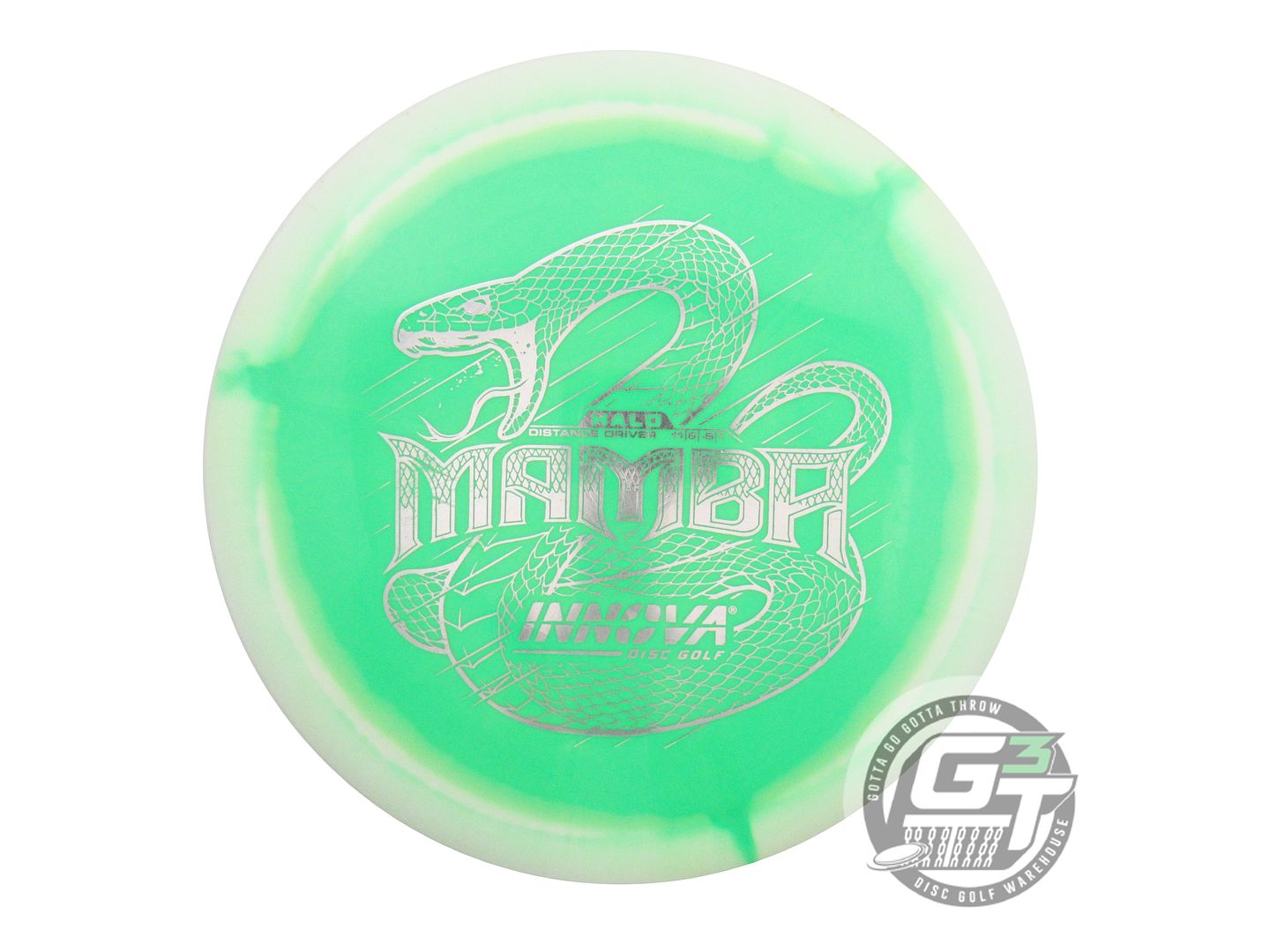 USED Innova Halo Star Mamba 172g White-Green Distance Driver Golf Disc