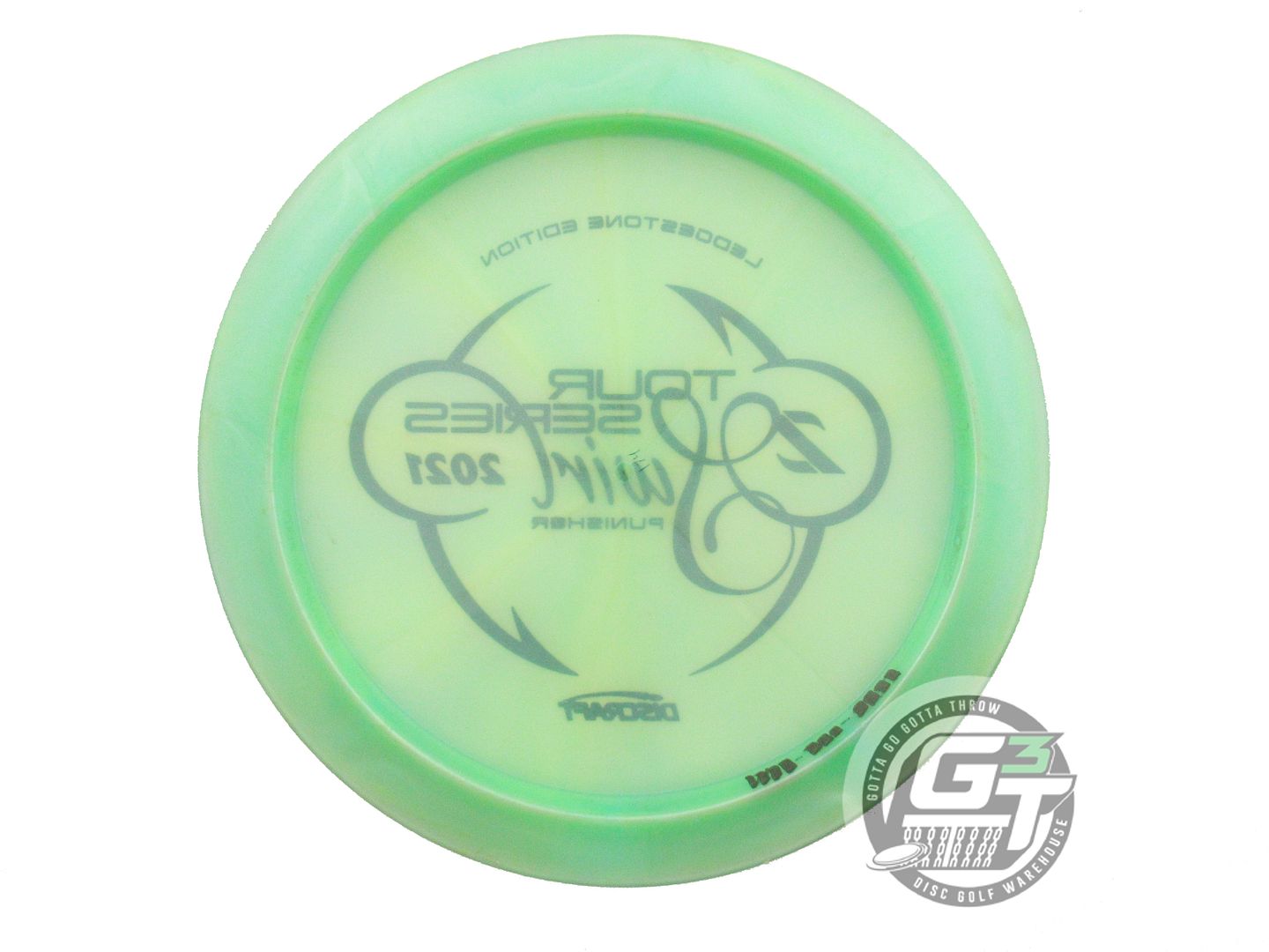 USED Discraft [LEDGESTONE] Z Swirl Punisher 174g Lime Black Stamp Driver Disc