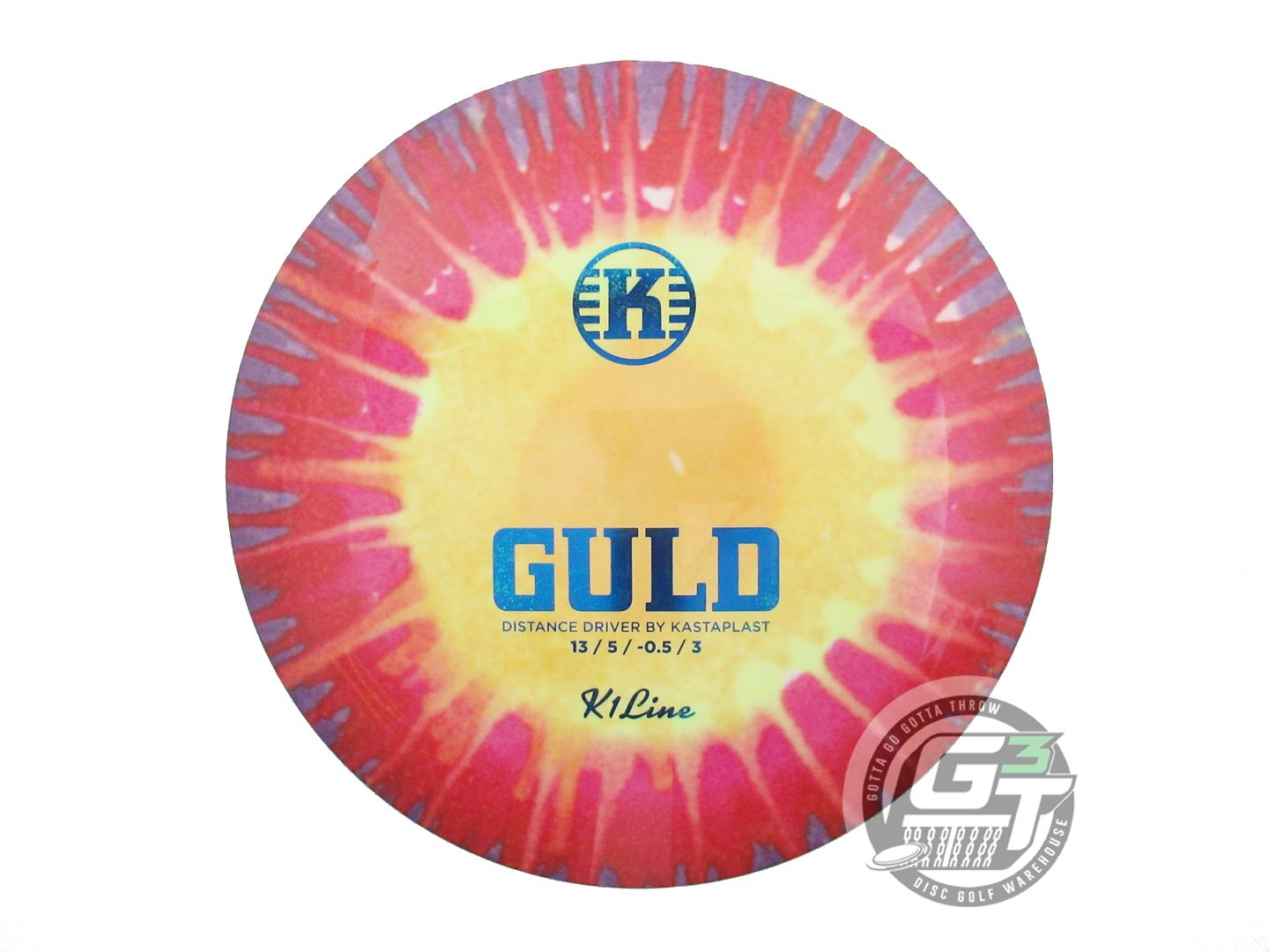 Kastaplast Tie-Dye K1 Guld Distance Driver Golf Disc (Individually Listed)