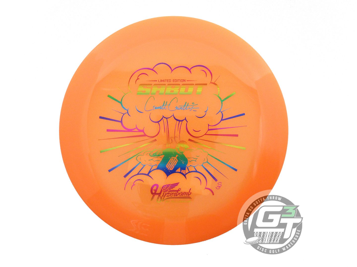 Hyzerbomb Limited Edition Garrett Gurthie Signature Flat Top Lunar Color Glow Recon Sabot Distance Driver Golf Disc (Individually Listed)