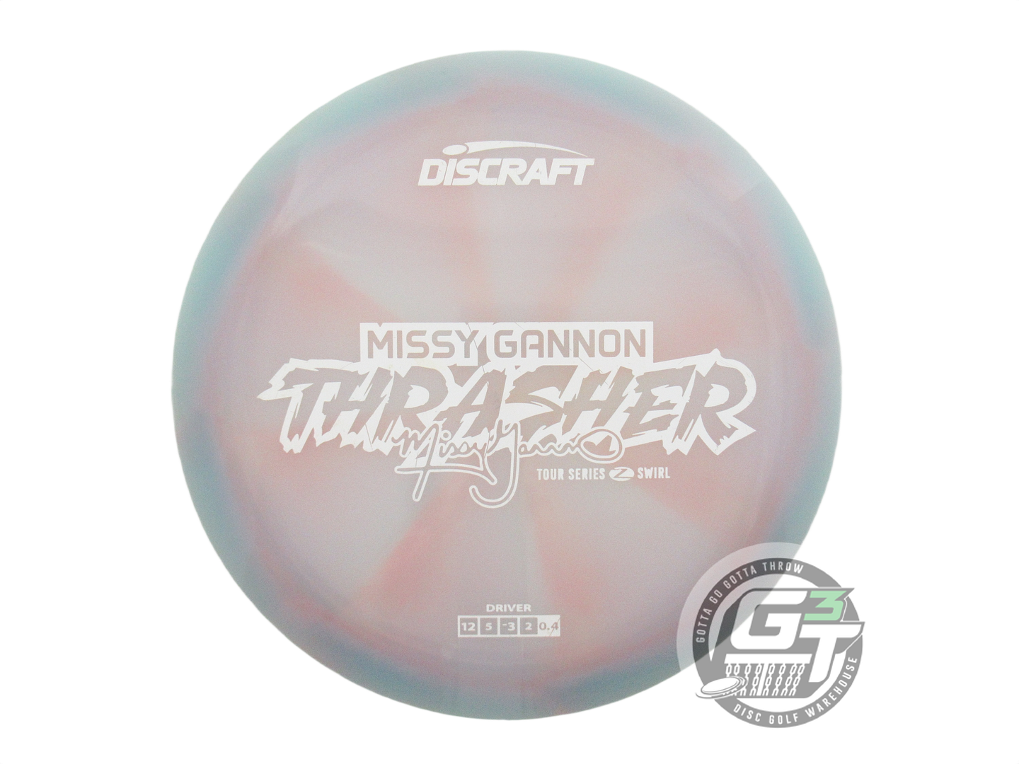 USED Discraft [GANNON] Z Swirl Thrasher 175g Seafoam-Pink Distance Driver Disc