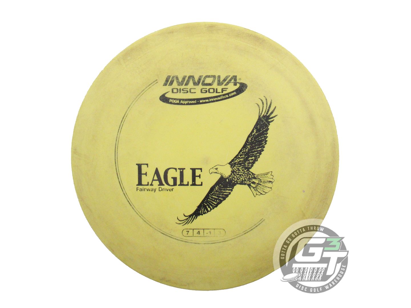 USED Innova DX Eagle 175g Yellow Black Stamp Fairway Driver Golf Disc
