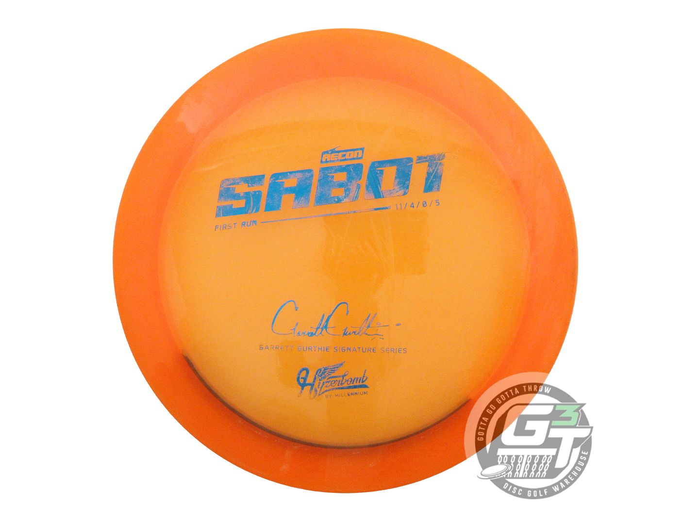 USED Hyzerbomb [GURTHIE] FIRST RUN Recon Sabot 175g Orange Blue Foil Driver Disc