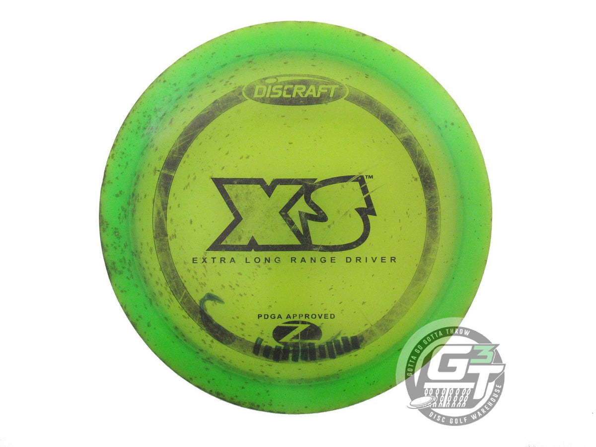 USED Discraft Z XS 175g Lime Black Stamp PFN Distance Driver Golf Disc