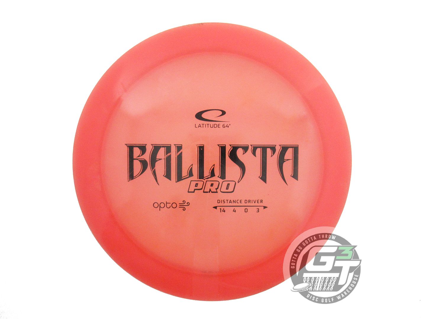 USED Latitude 64 Opto AIR Ballista Pro 157g Pink Black Stamp Driver Disc