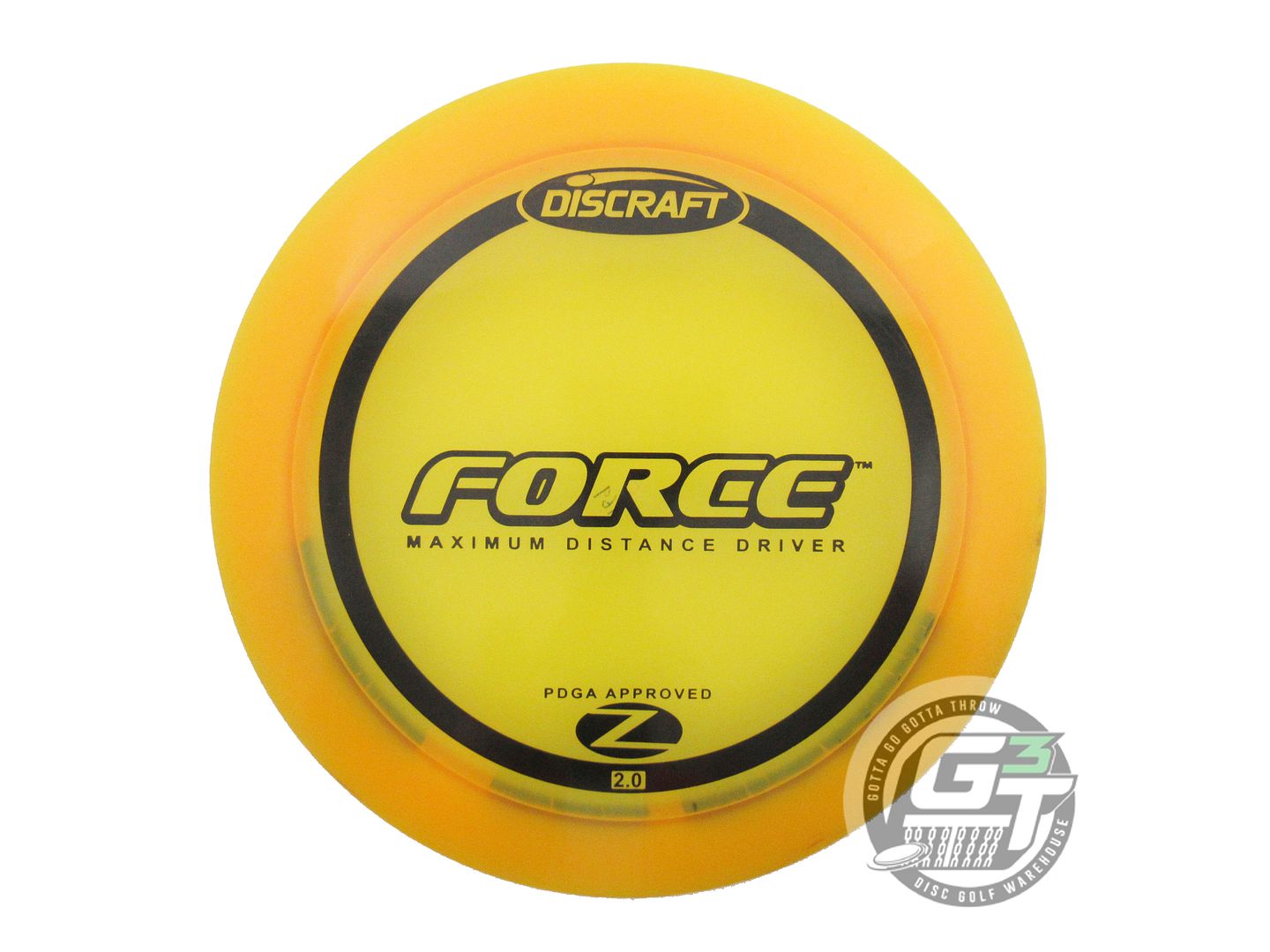 USED Discraft Z Force 169g Marigold Black Stamp Distance Driver Golf Disc
