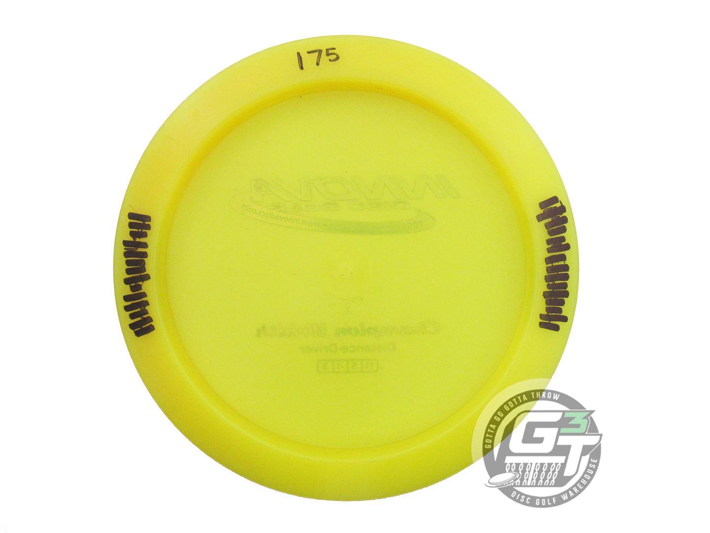 USED Innova Champion Wraith 175g Yellow Silver Foil Distance Driver Golf Disc