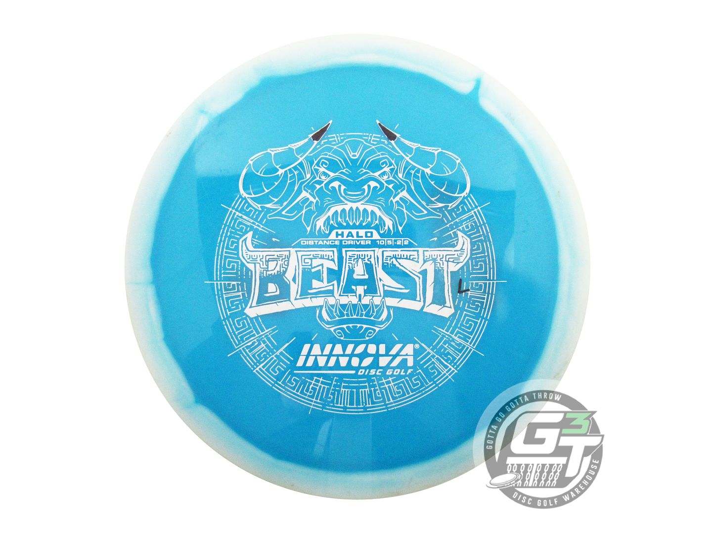 USED Innova Halo Star Beast 171g White-Teal Distance Driver Golf Disc