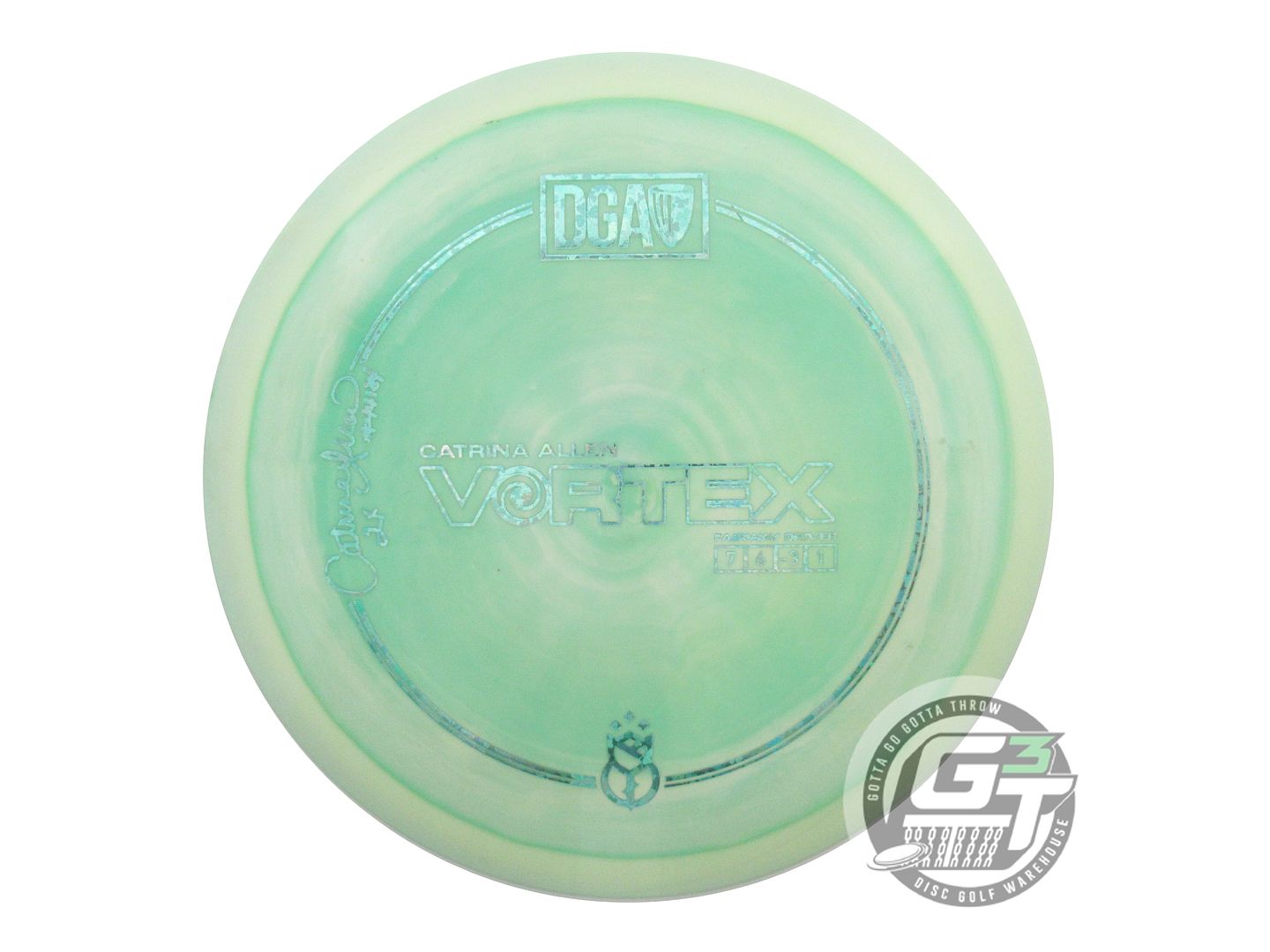 USED DGA [ALLEN] ProLine Vortex 173g Lime Shamrock Foil Fairway Driver Golf Disc
