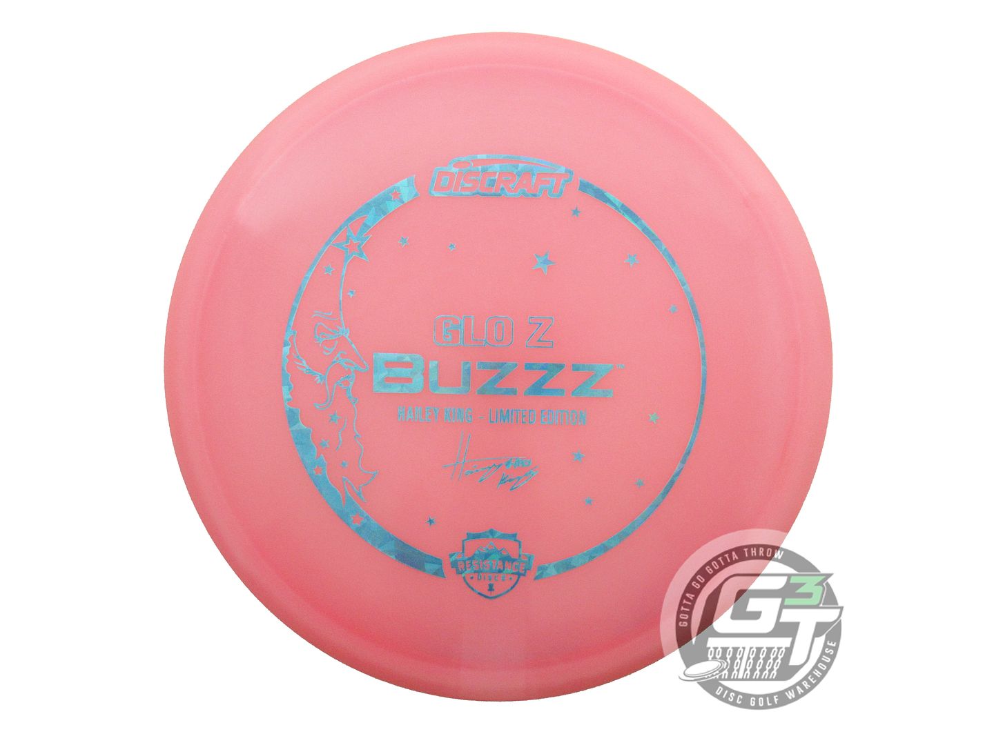 USED Discraft [KING] Glo Z Buzzz 179g Pink Purple Laser Foil Midrange Disc