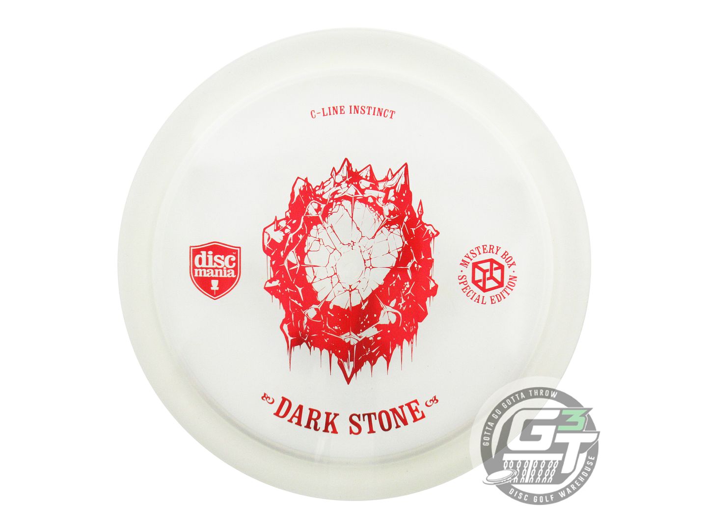 NOS DiscMania DARK STONE C-Line Instinct 173g Clear Red Foil Driver Golf Disc