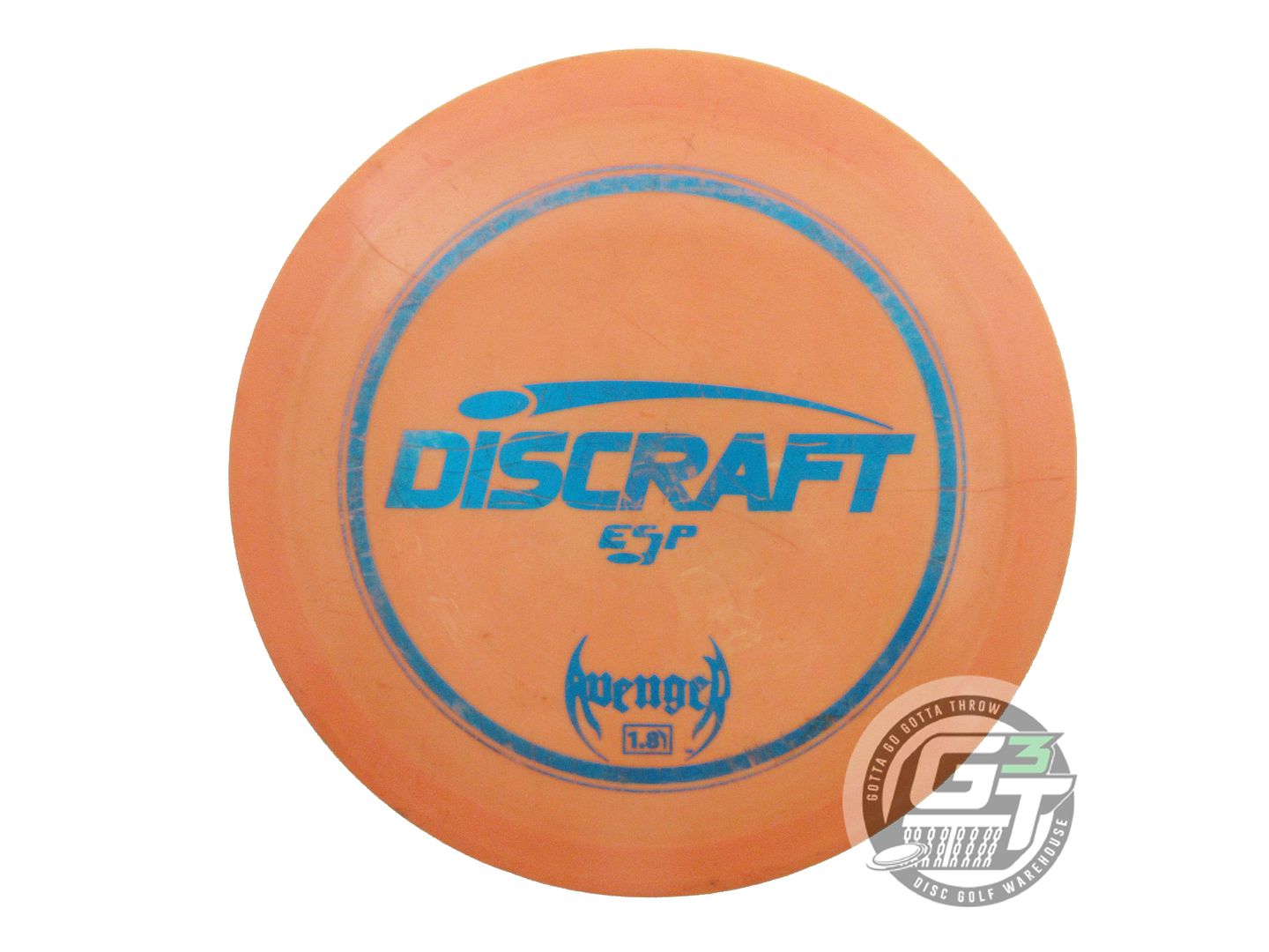 USED Discraft ESP Avenger 174g Orange Blue Foil OOP Distance Driver Golf Disc