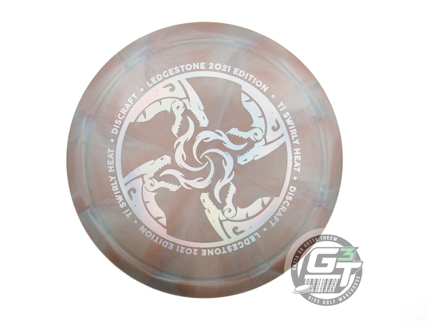 NOS Discraft [LEDGESTONE] Titanium Swirl Heat 172g Gray-Brown Driver Golf Disc