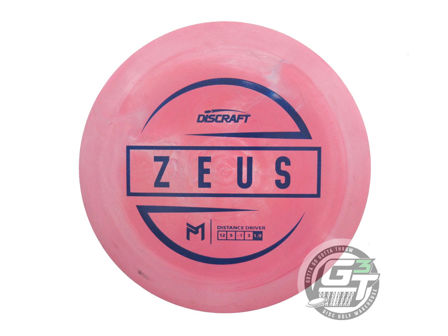 USED Discraft [McBETH] ESP Zeus 177g Pink Blue Stamp Driver Golf Disc
