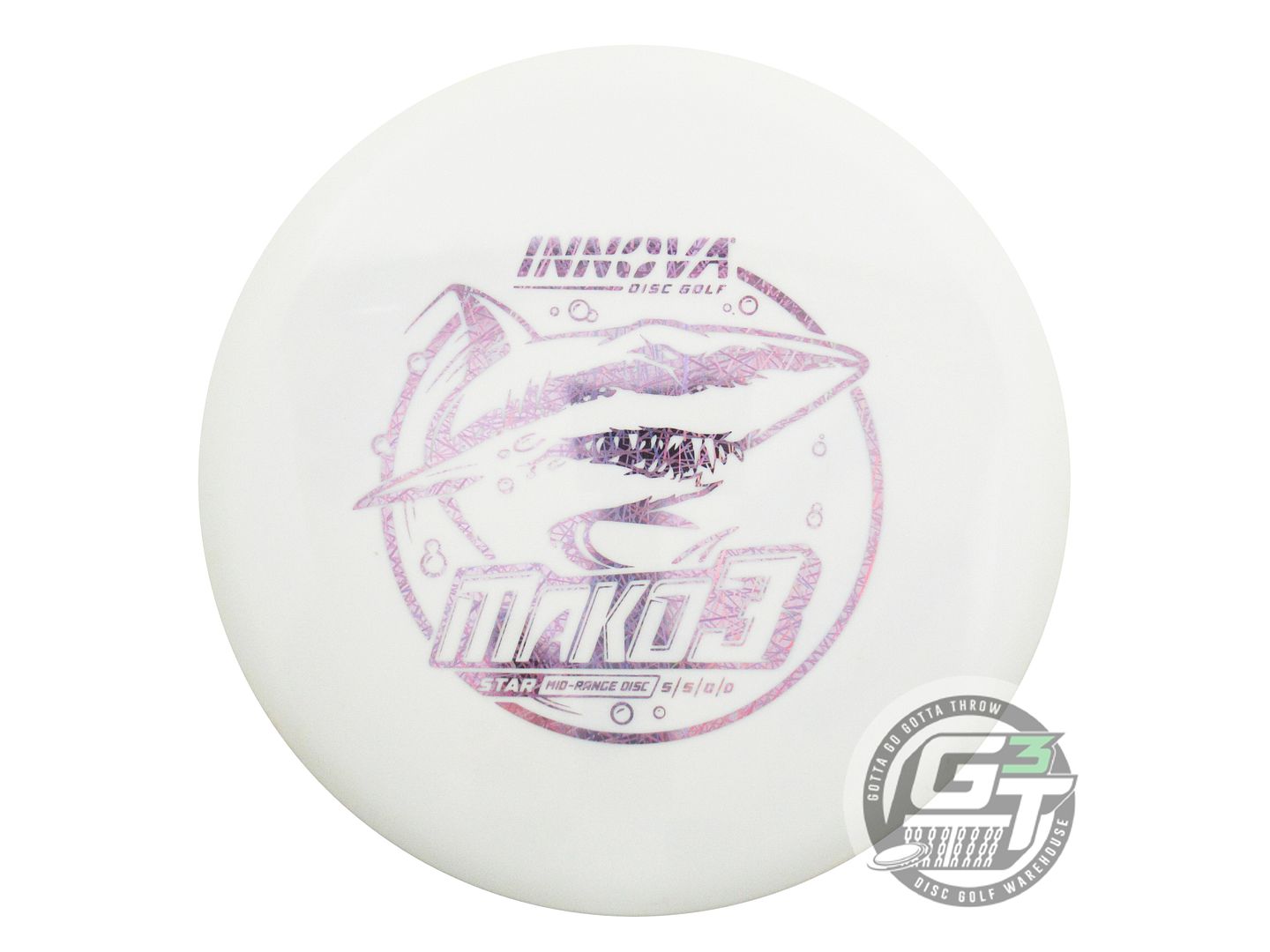 USED Innova Star Mako3 176g White Lilac Foil Midrange Golf Disc