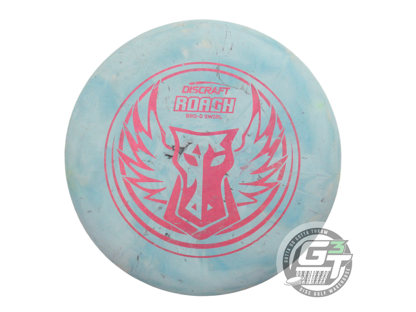 USED Discraft BRO-D Rubber Roach 167g Teal Pink Shatter Foil Putter Golf Disc