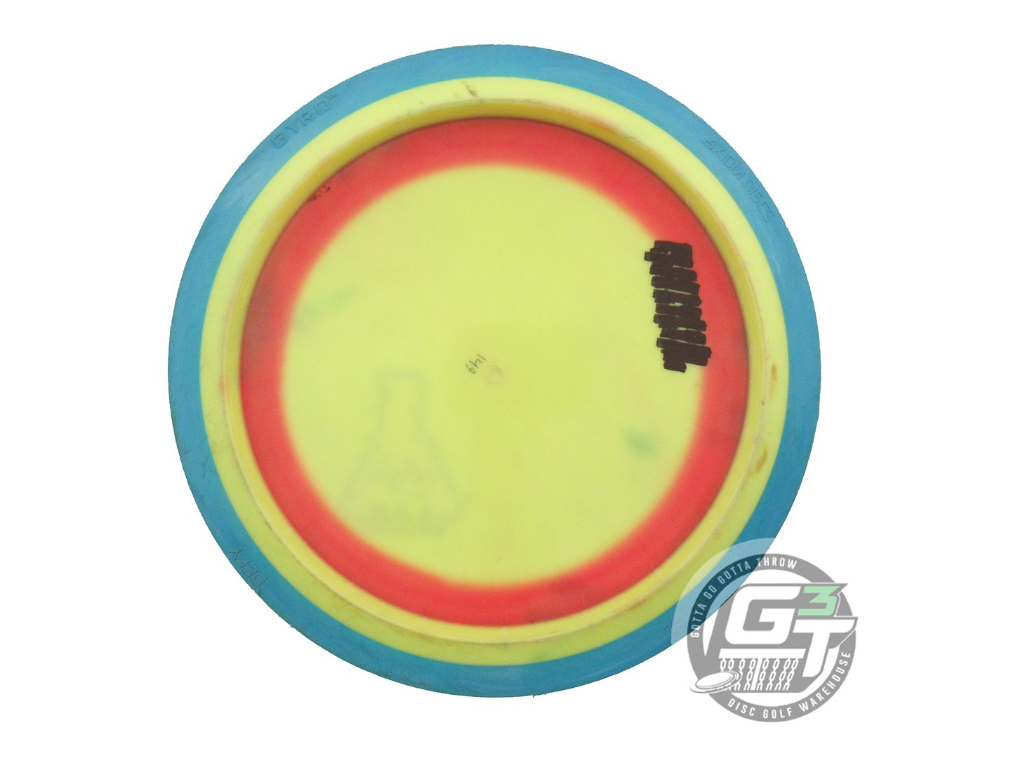 USED Axiom Discs X-OUT Fission Defy 149g Yellow Teal Rim HOME DYED Driver Disc
