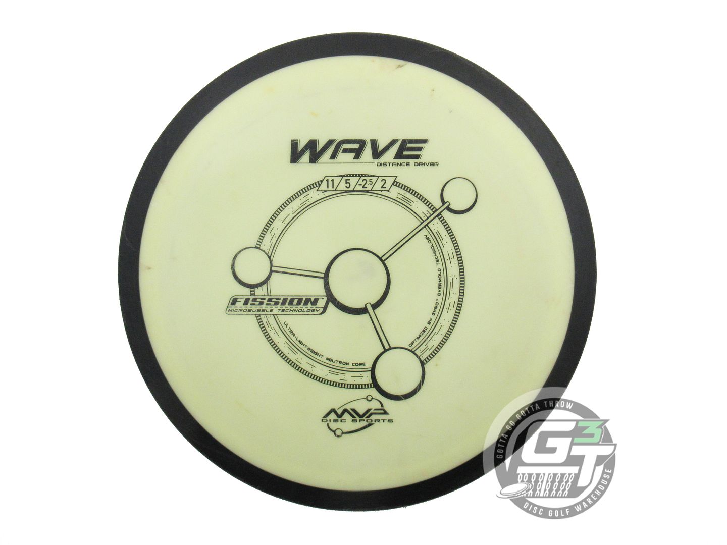 USED MVP Disc Sports Classic Fission Wave 152g Lt. Yellow Distance Driver Disc