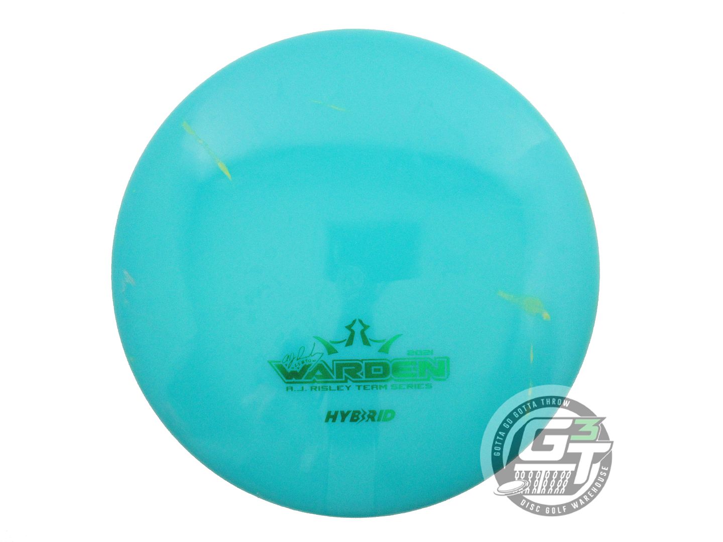 USED Dynamic Discs [RISLEY] Glow Hybrid Warden 176g Teal Green Foil Putter Disc