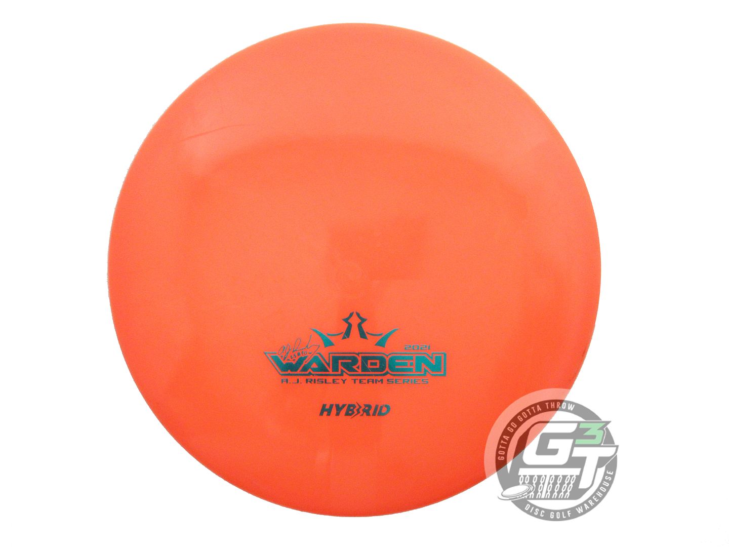 USED Dynamic Discs [RISLEY] Glow Hybrid Warden 174g Orange Teal Foil Putter Disc