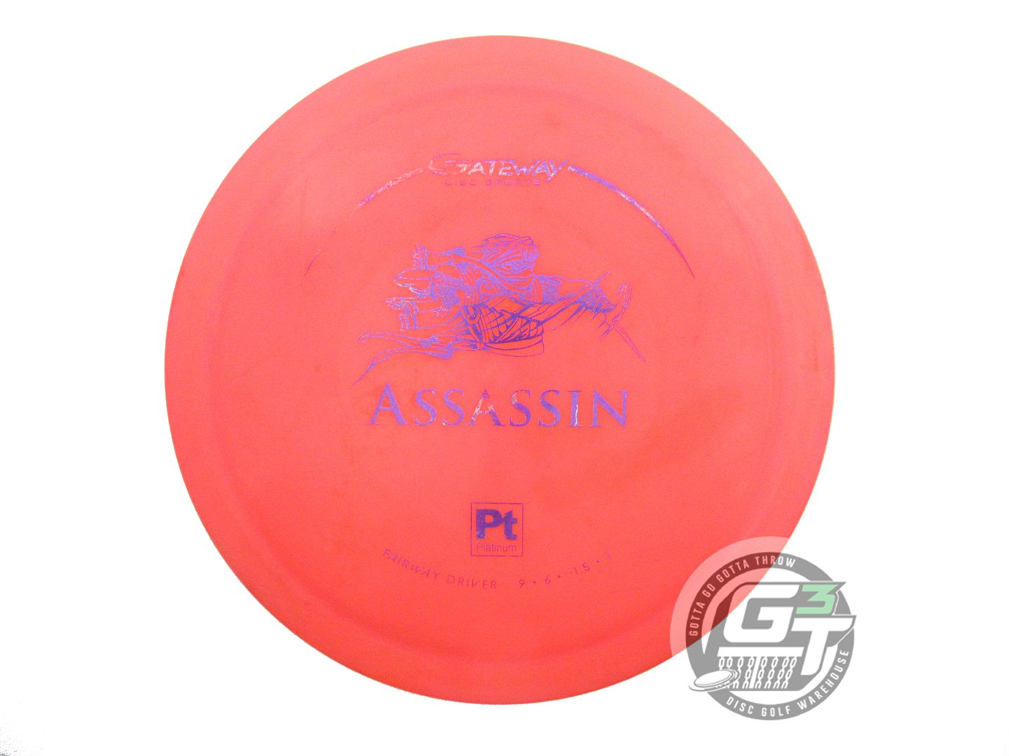 USED Gateway Platinum Assassin 170g Orange Purple Foil Fairway Driver Golf Disc
