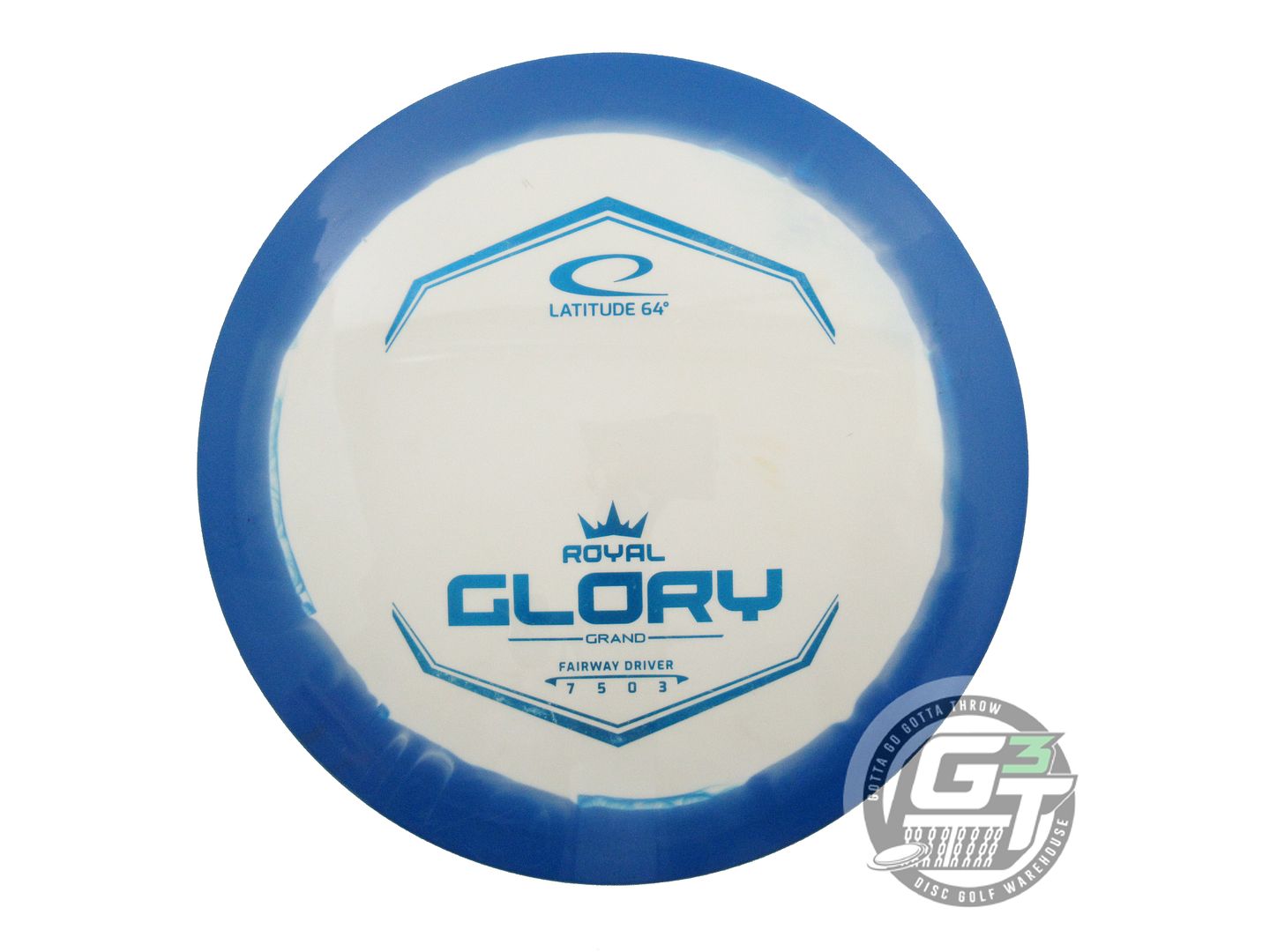 USED Latitude 64 Royal Grand Orbit Glory 174g Blue-White Fairway Driver Disc