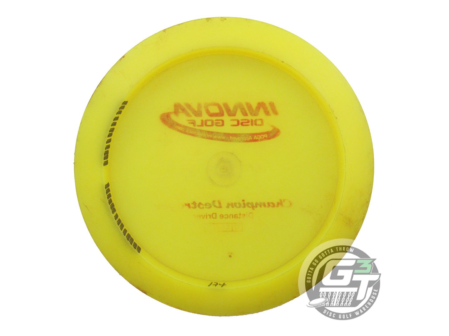 USED Innova Champion Destroyer 174g Yellow Red Foil Distance Driver Golf Disc