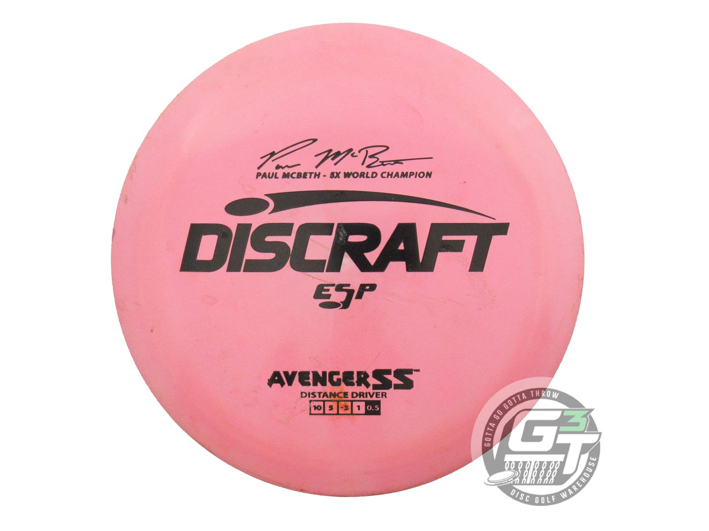 USED Discraft [McBETH] ESP Avenger SS 174g Pink Black Stamp Distance Driver Disc