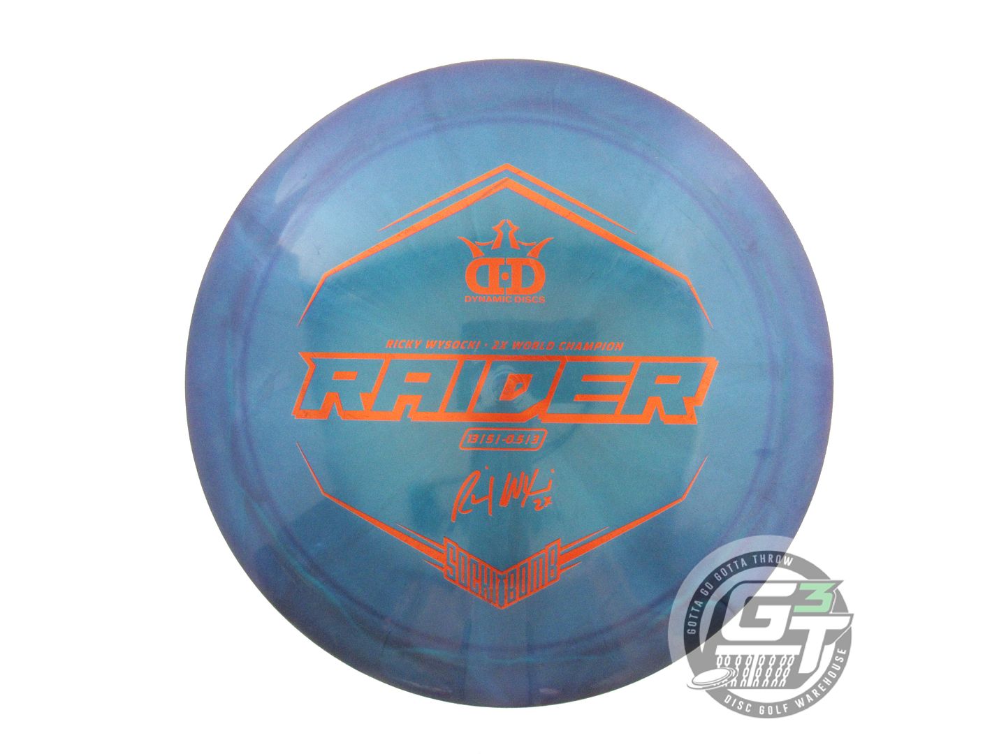 USED Dynamic Discs [WYSOCKI] Chameleon Lucid Raider 176g Blue Driver Golf Disc