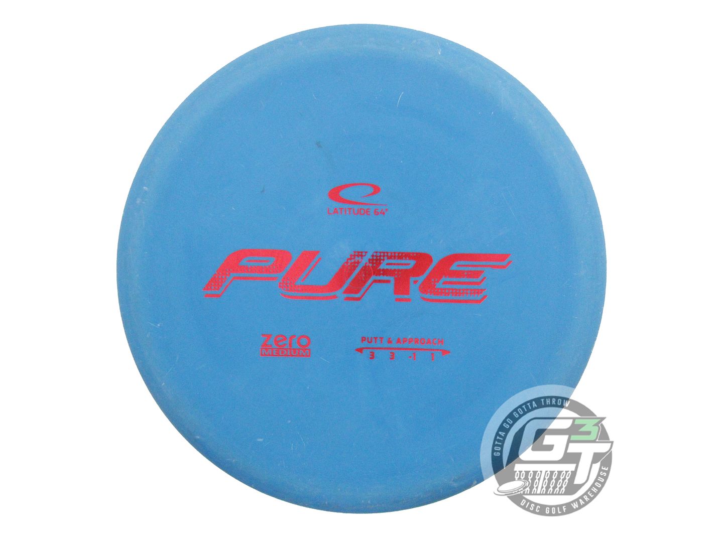 USED Latitude 64 Zero Medium Pure 173g Blue Red Foil Putter Golf Disc