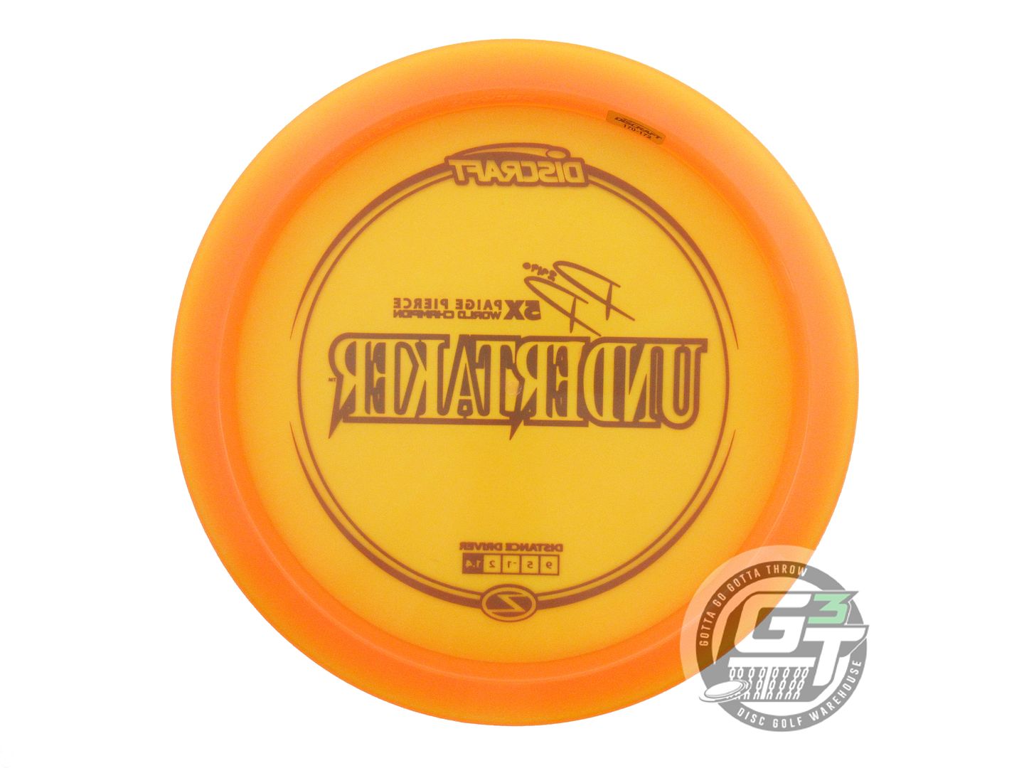 NOS Discraft [PIERCE] Z Undertaker 172g Orange Purple Stamp Distance Driver Disc