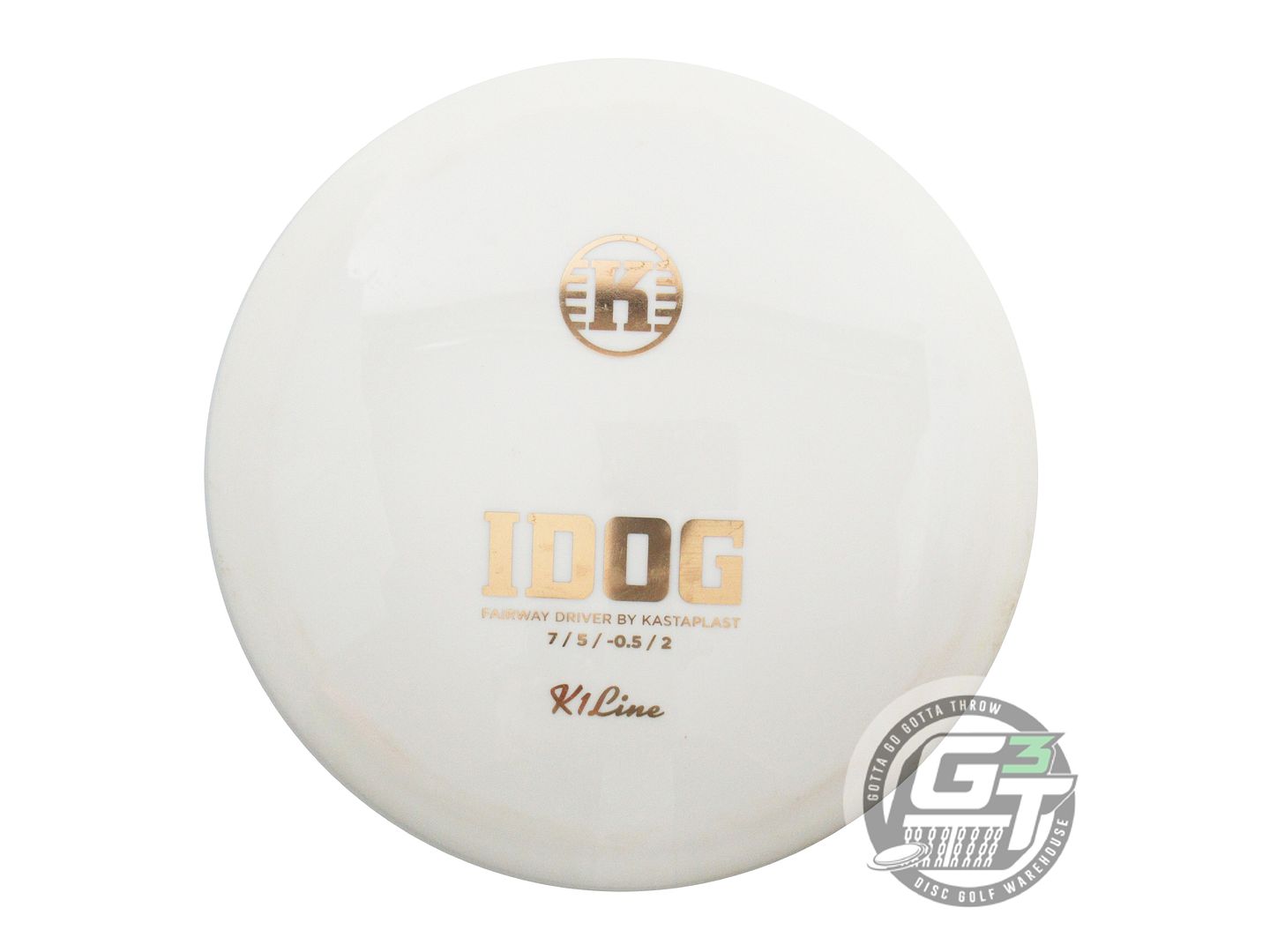 USED Kastaplast K1 Idog 176g White Gold Foil Fairway Driver Golf Disc
