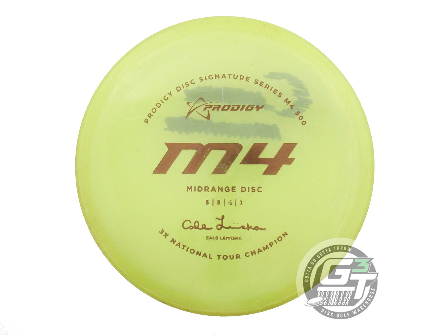 USED Prodigy Discs 500 M4 179g Yellow Brown Foil CHALKY Midrange Golf Disc