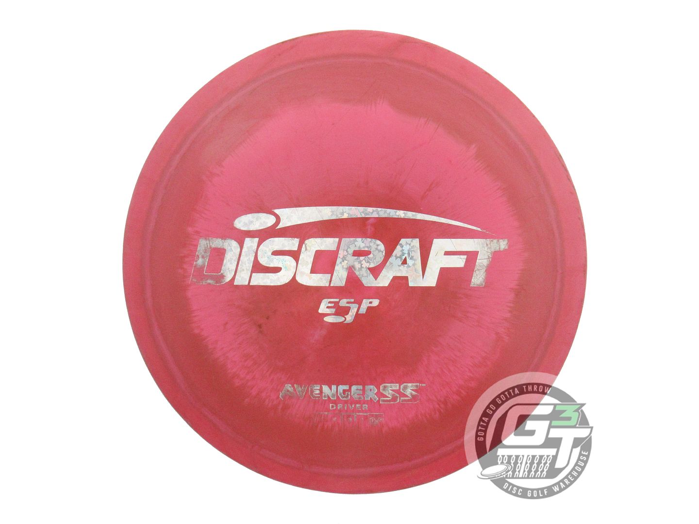 USED Discraft ESP Avenger SS 175g Red-Pink Shamrock Foil Distance Driver Disc