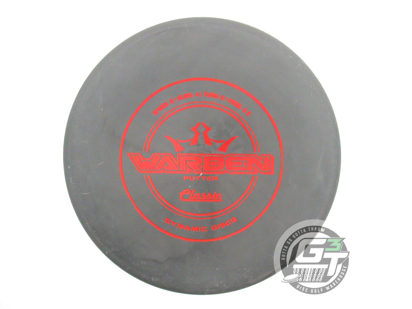 USED Dynamic Discs Classic Hard Warden 173g Gray Red Holo Foil Putter Golf Disc