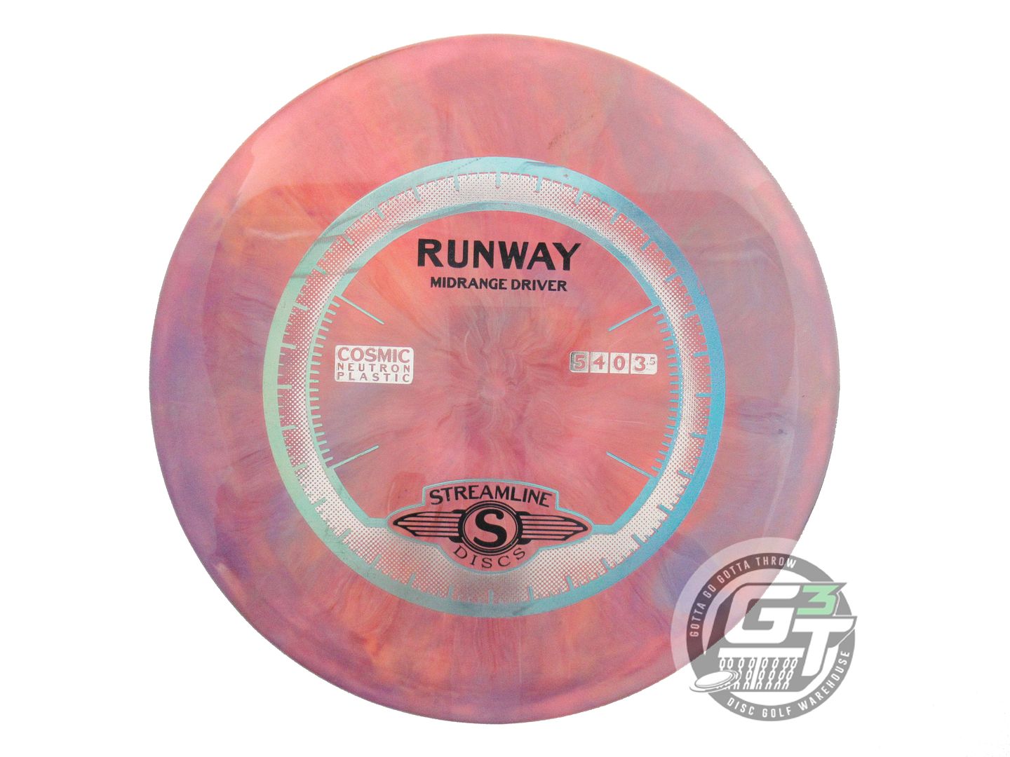 USED Streamline Discs Cosmic Neutron Runway 178g Pink HOME DYED Midrange Disc
