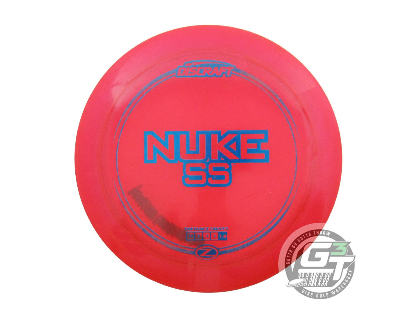 USED Discraft Z Nuke SS 176g Red Blue Foil PFN Distance Driver Golf Disc
