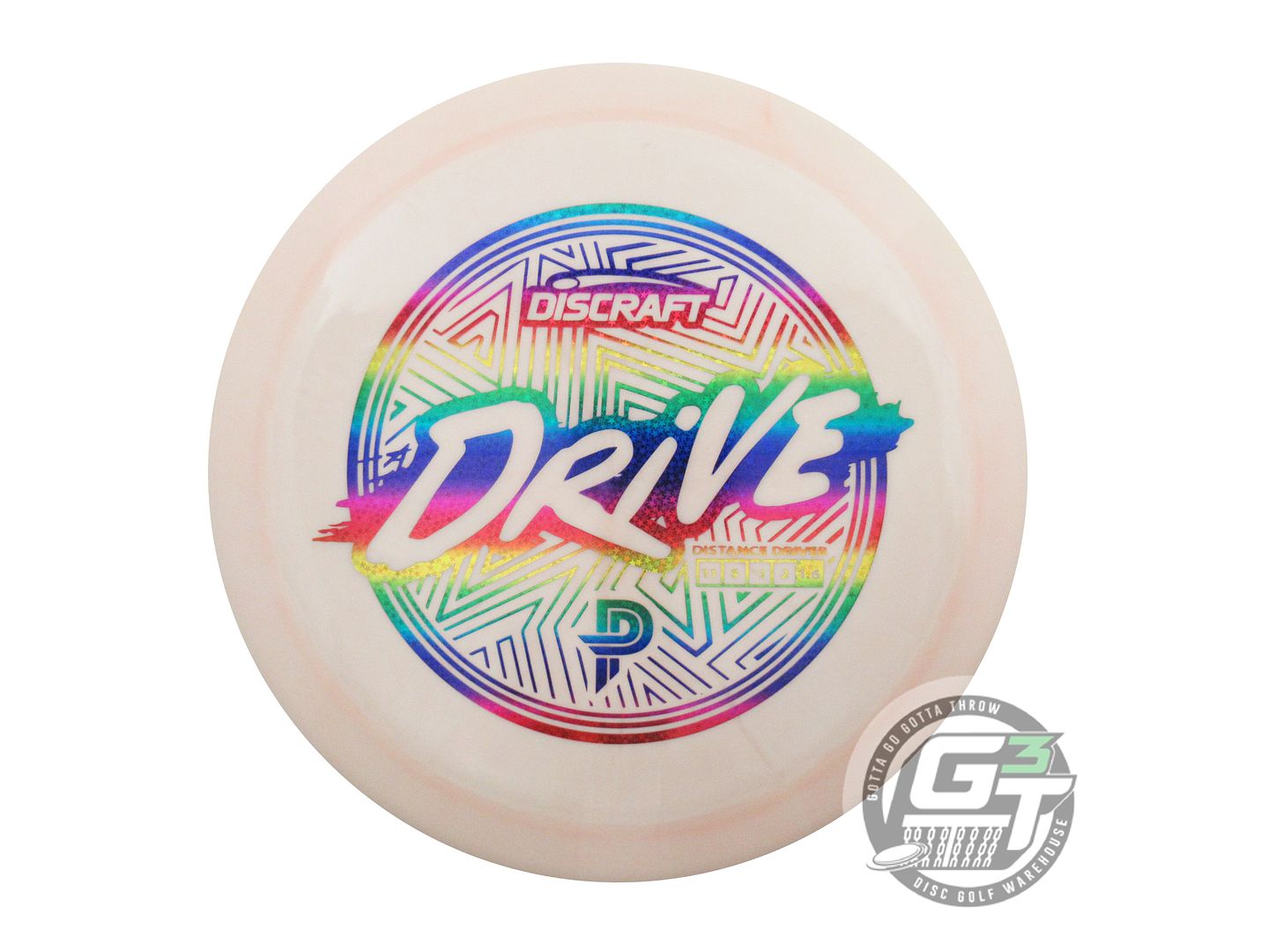 NOS Discraft [PIERCE] ESP Drive 173g Peach Rainbow Star Foil Driver Golf Disc