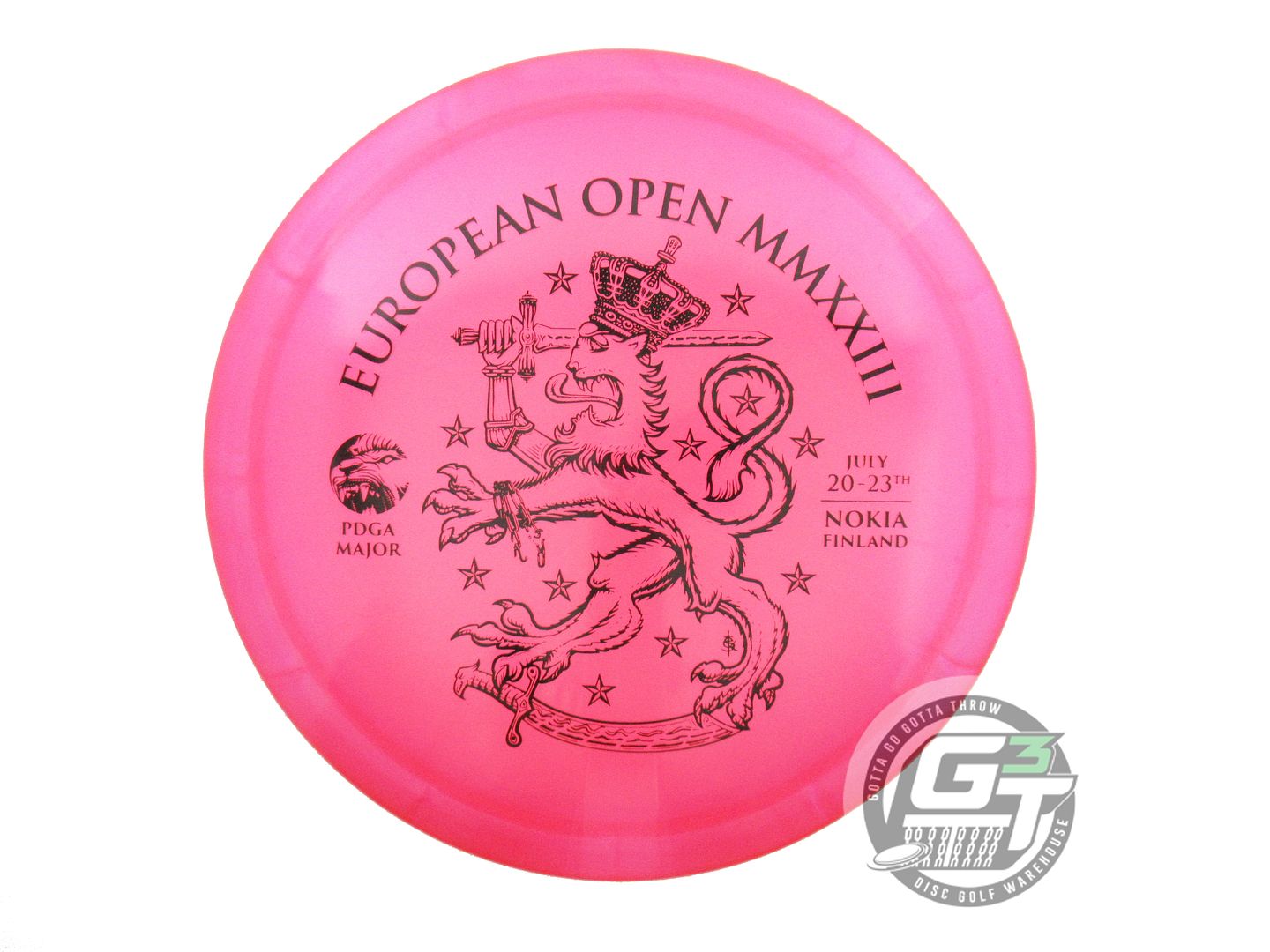 NOS DiscMania [EUROPEAN OPEN] Chroma FD 175g Pink Black Stamp Driver Golf Disc