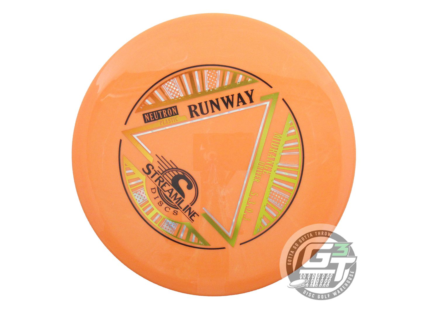 USED Streamline Discs Neutron Runway 166g Orange Distance Driver Golf Disc